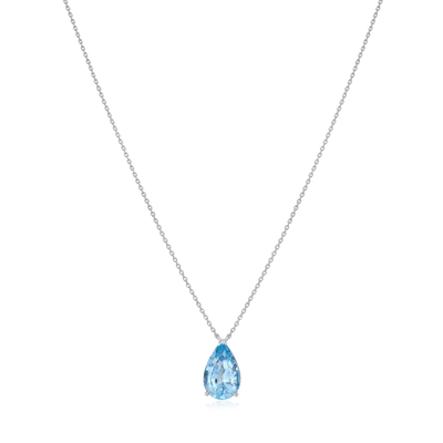 3.49ct Pear Shape Aquamarine Pendant