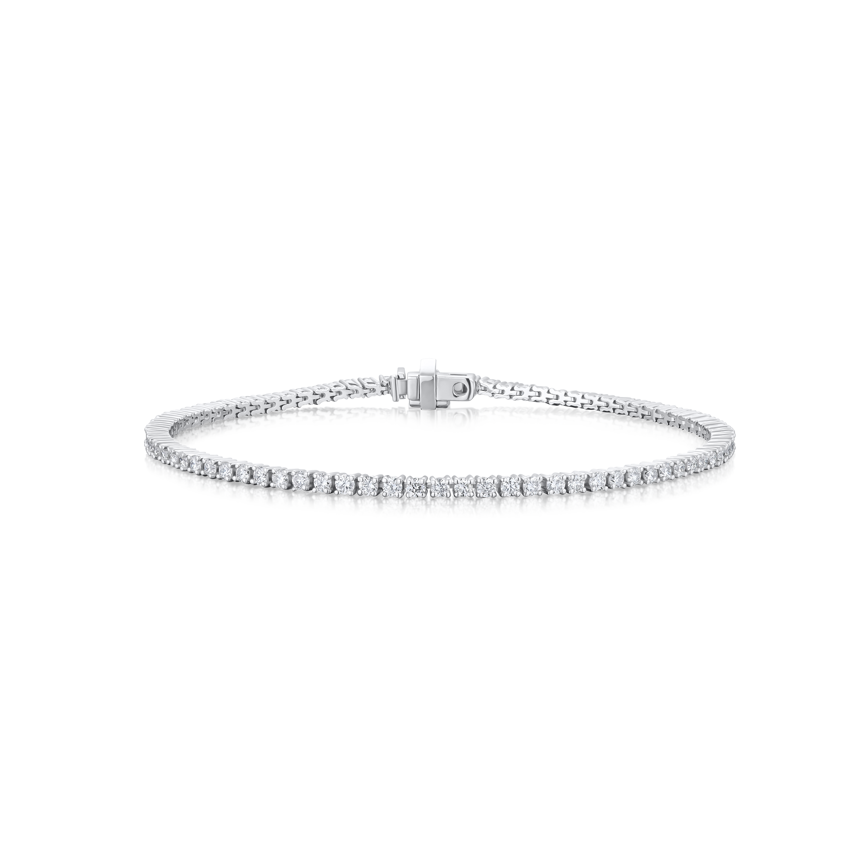 2.00ct Round Brilliant Cut Diamond Line Bracelet