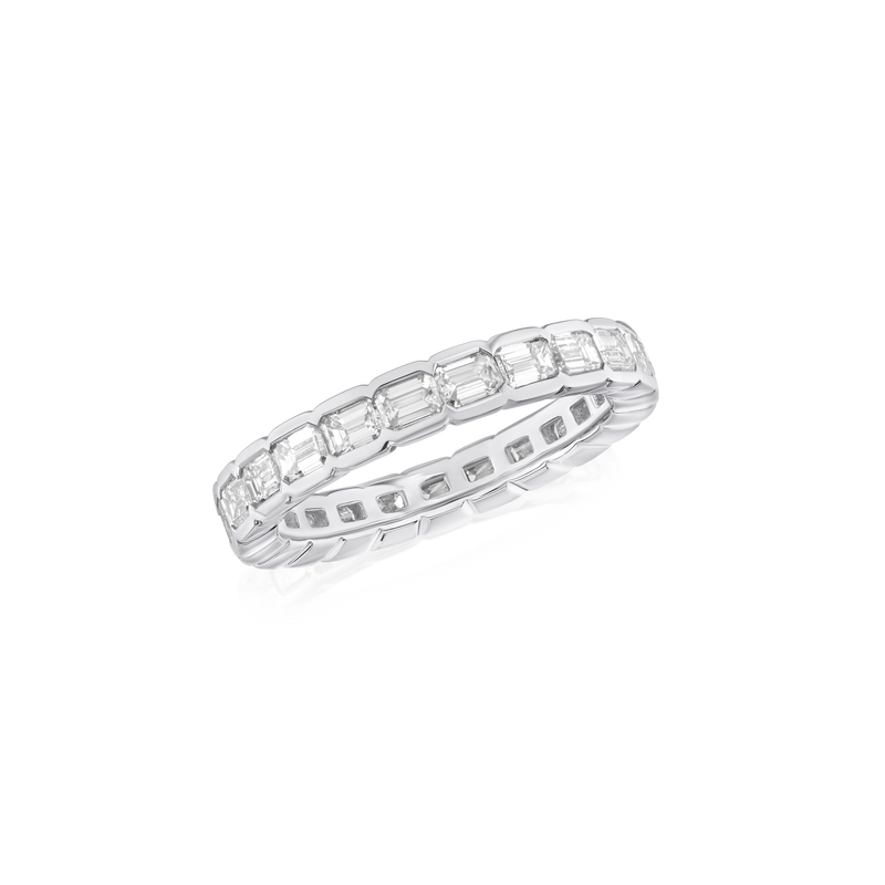 1.80cts Emerald Cut Diamond Full Eternity Ring