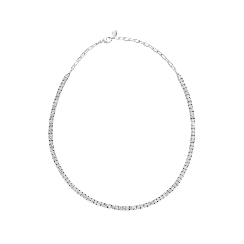 8.90cts Round Brilliant Cut Diamond Line Necklace