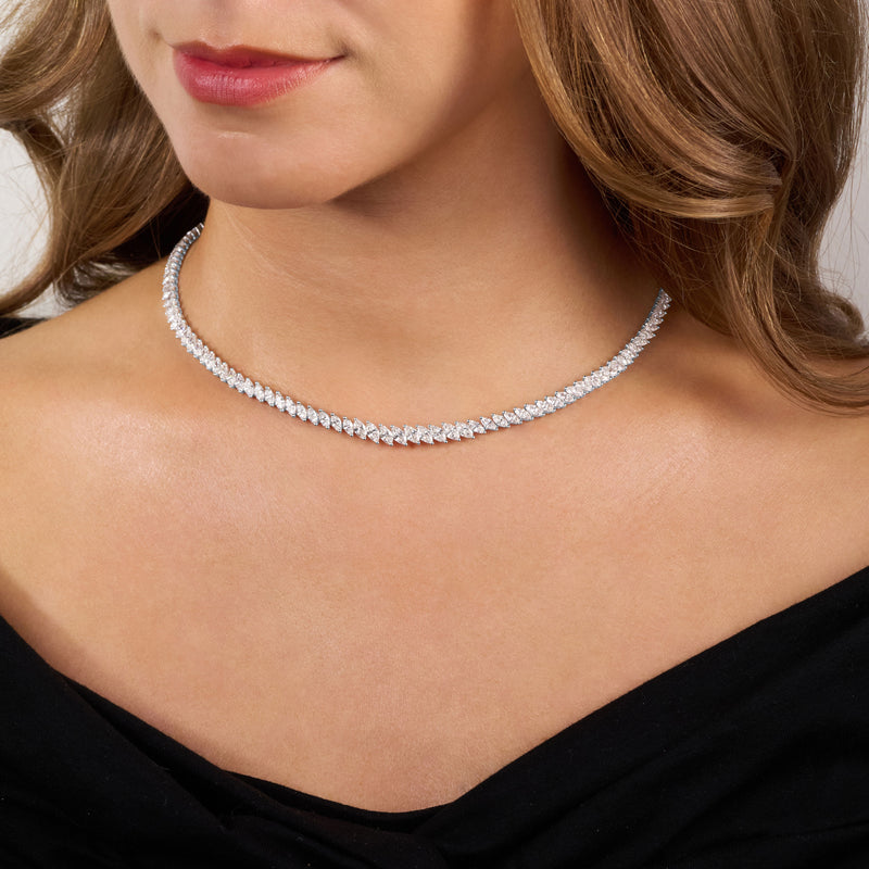 15.99cts Marquise Cut Diamond Line Necklace