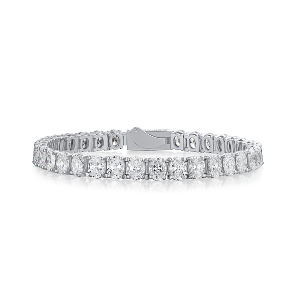 14.03ct Oval Cut Diamond Line Bracelet