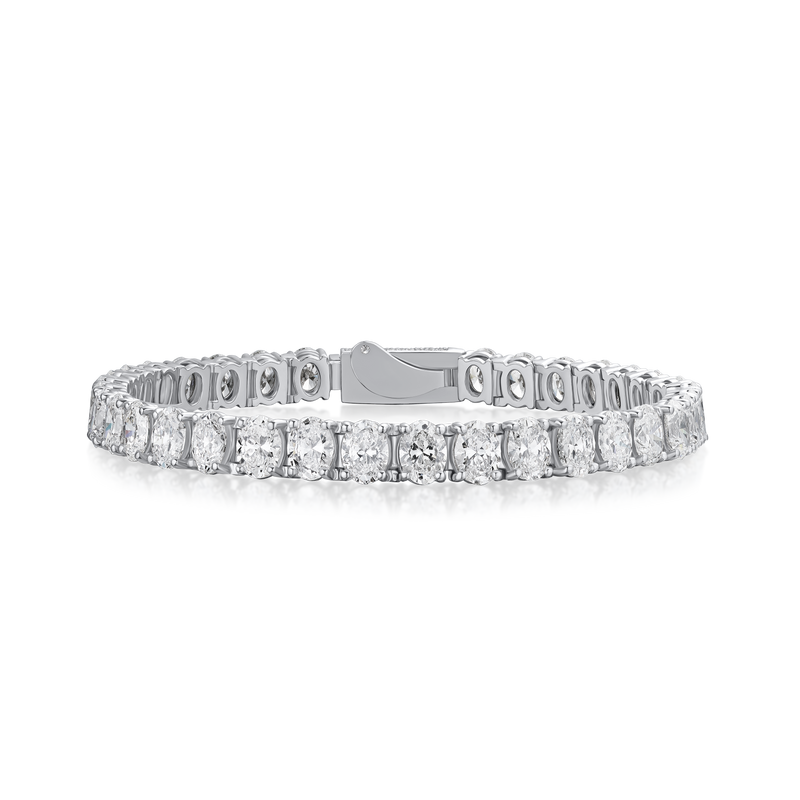 13.94cts Oval Cut Diamond Line Bracelet