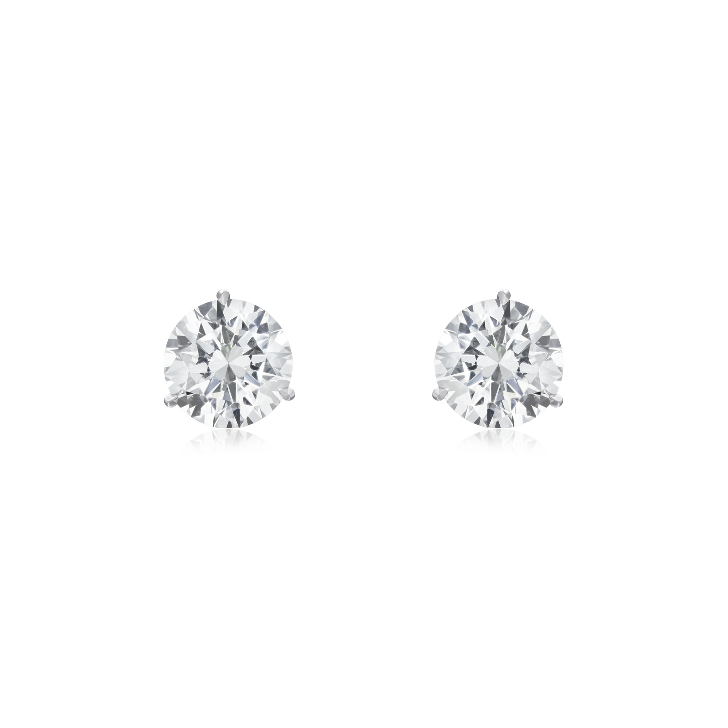 6.02cts Round Brilliant Cut Diamond Martini Set Stud Earrings