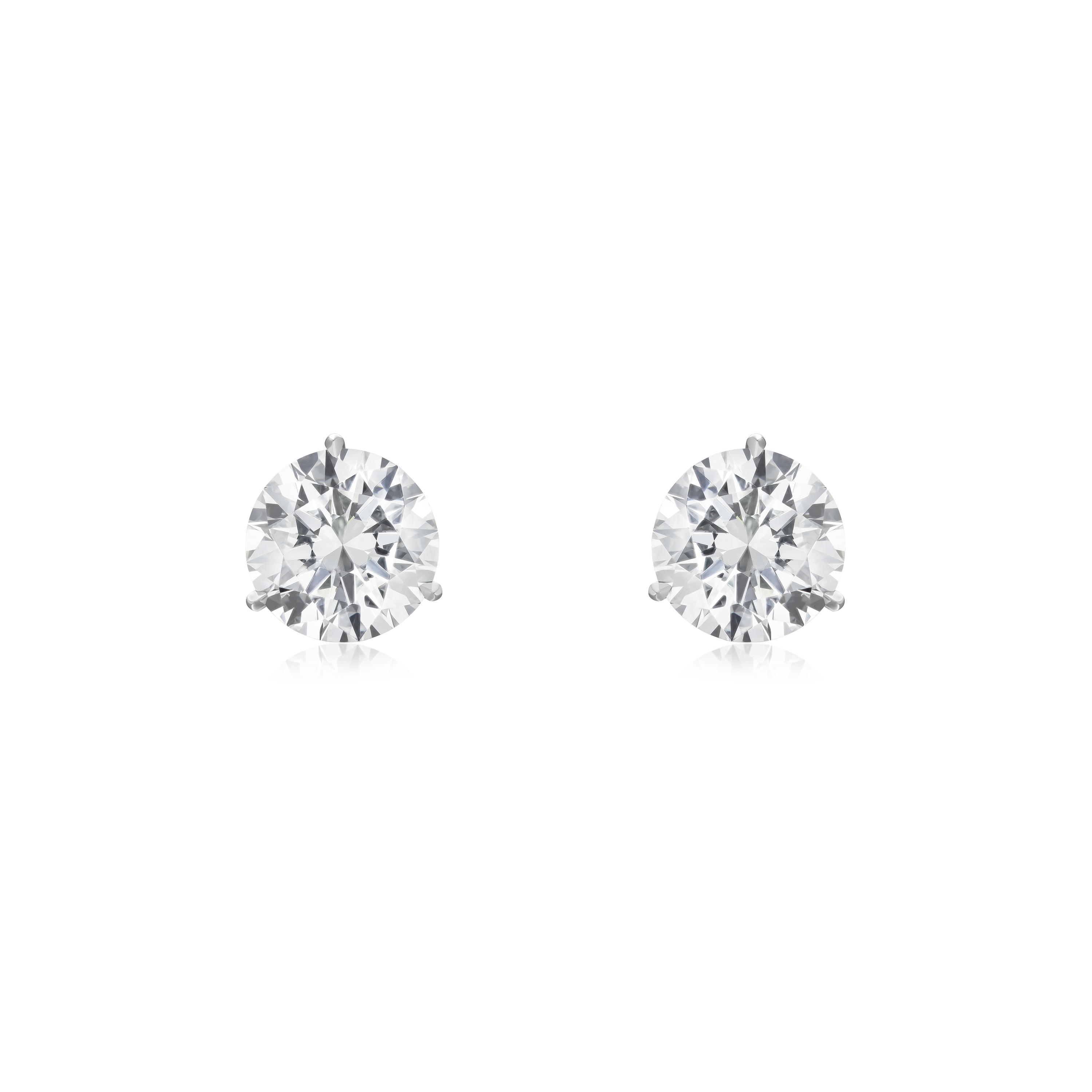 6.02cts Round Brilliant Cut Diamond Martini Set Stud Earrings