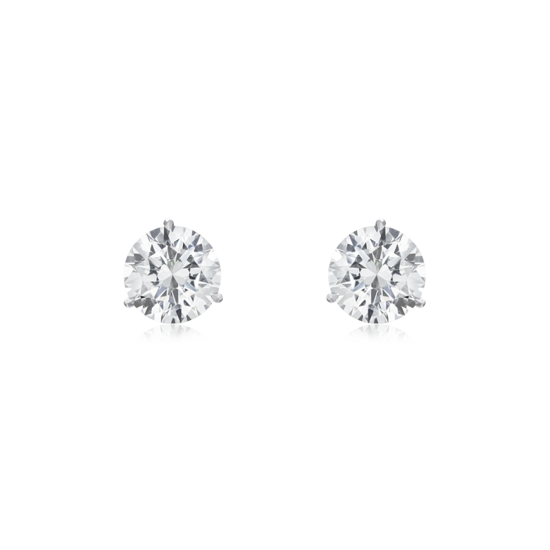 6.02cts Round Brilliant Cut Diamond Martini Set Stud Earrings