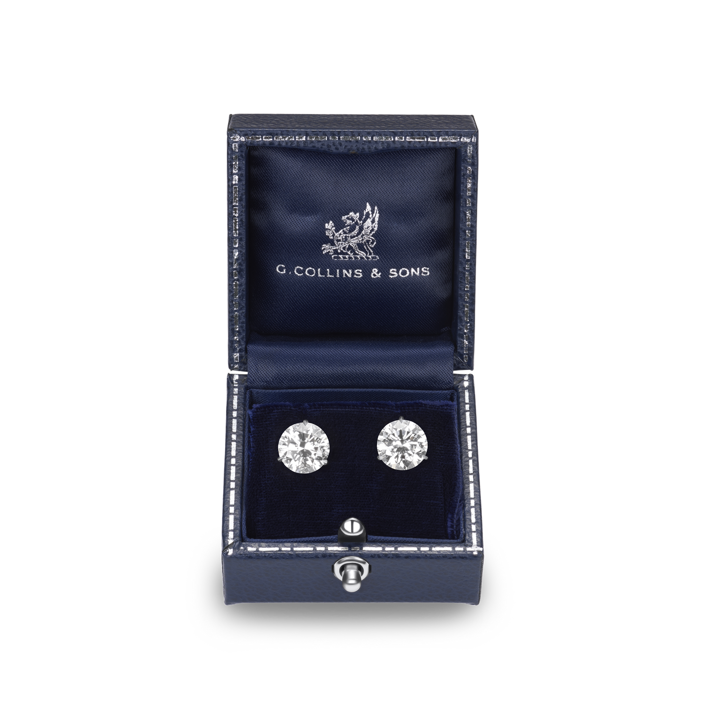 6.02cts Round Brilliant Cut Diamond Martini Set Stud Earrings