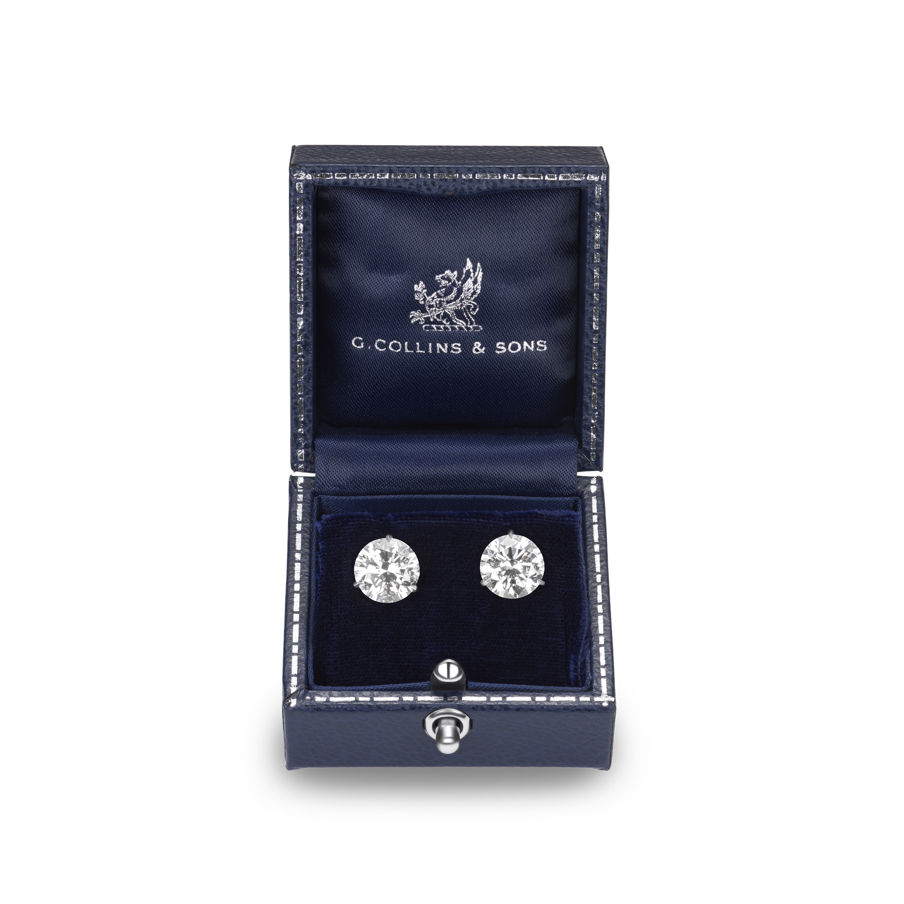 6.02cts Round Brilliant Cut Diamond Martini Set Stud Earrings