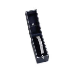 11.50cts Diamond Set Three Row Wave Bangle