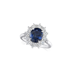 2.54cts Sapphire and Diamond Ravello Cluster Ring