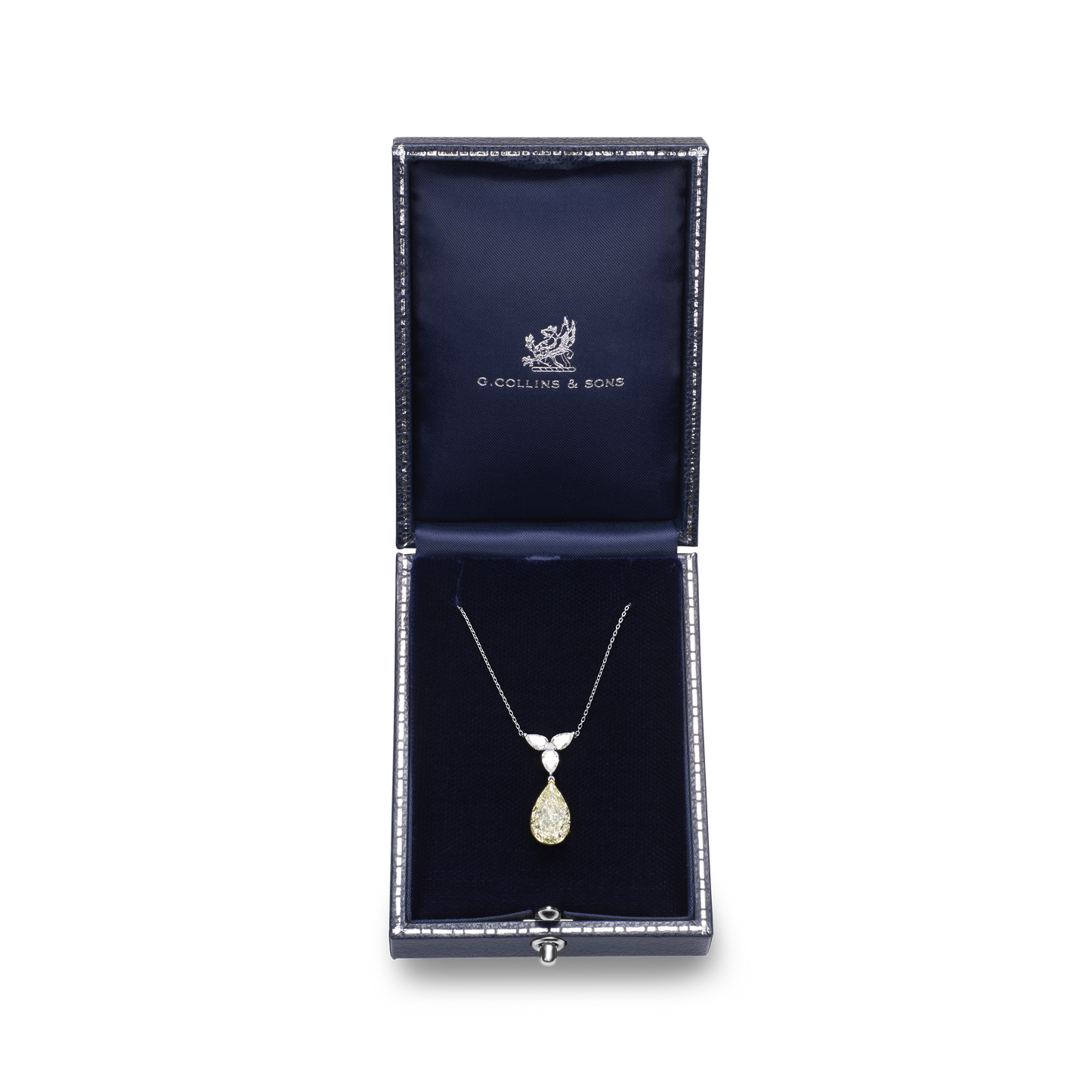 3.24cts Yellow Diamond Drop Pendant