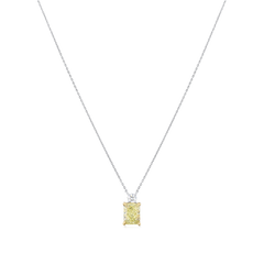 2.03cts Radiant Cut Yellow Diamond Pendant
