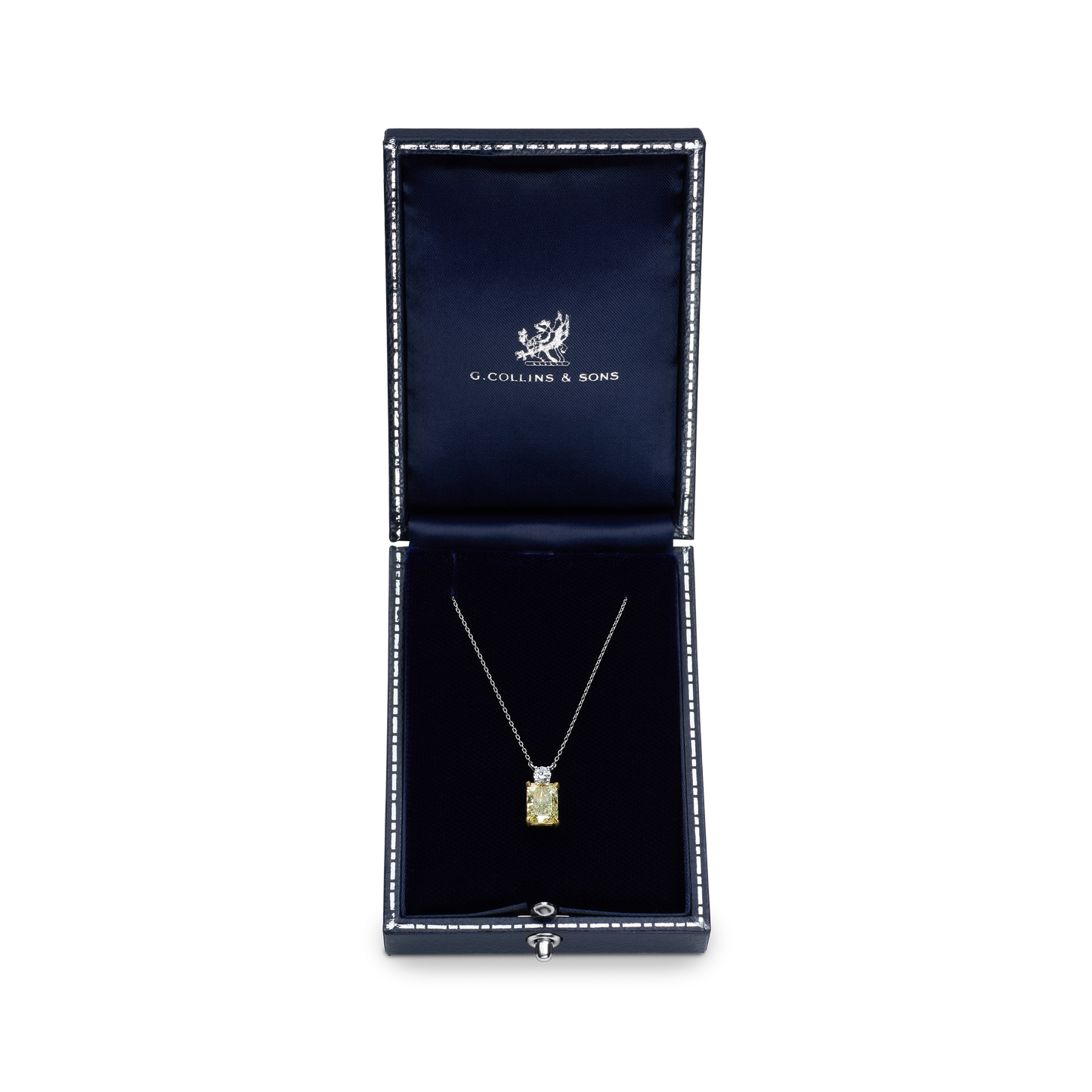 2.03cts Radiant Cut Yellow Diamond Pendant