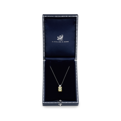 2.03cts Radiant Cut Yellow Diamond Pendant