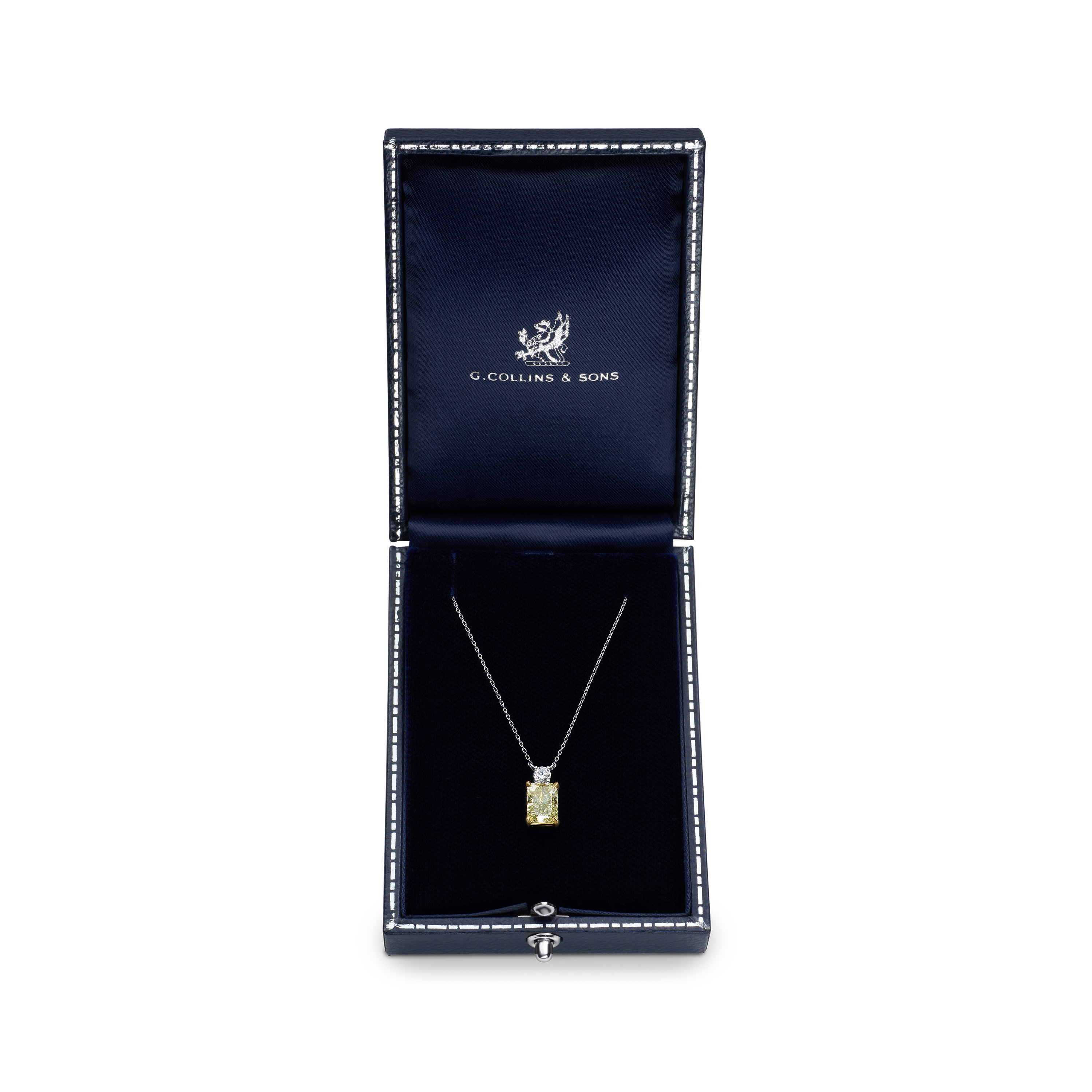 2.03cts Radiant Cut Yellow Diamond Pendant