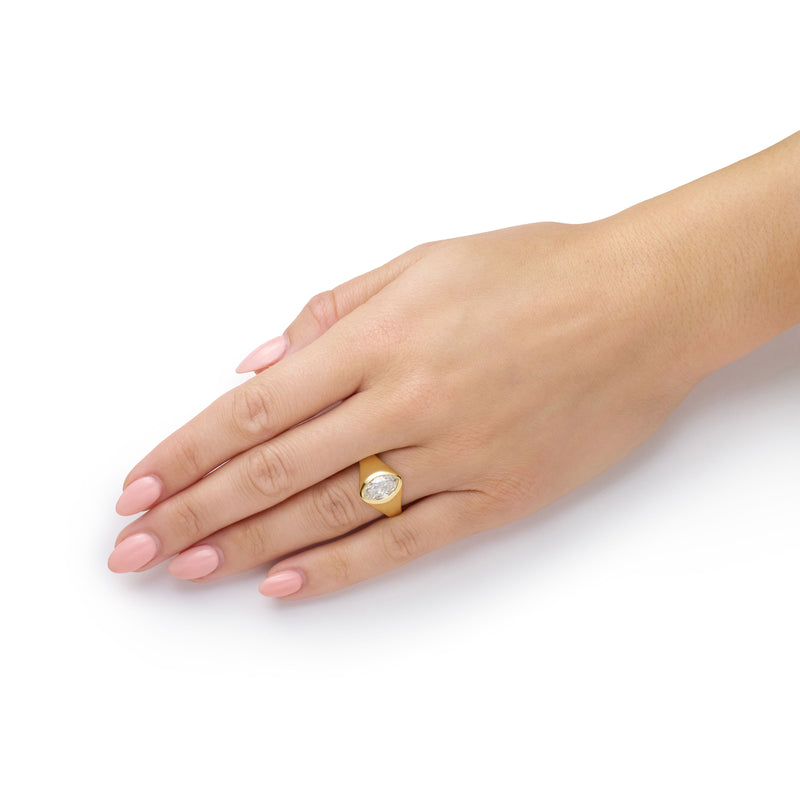 2.05cts Marquise Cut Diamond 18ct Yellow Gold Ring