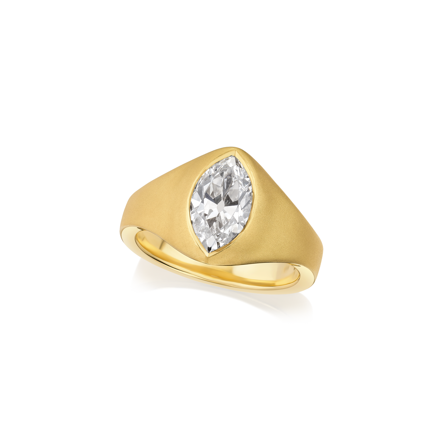 2.05cts Marquise Cut Diamond 18ct Yellow Gold Ring