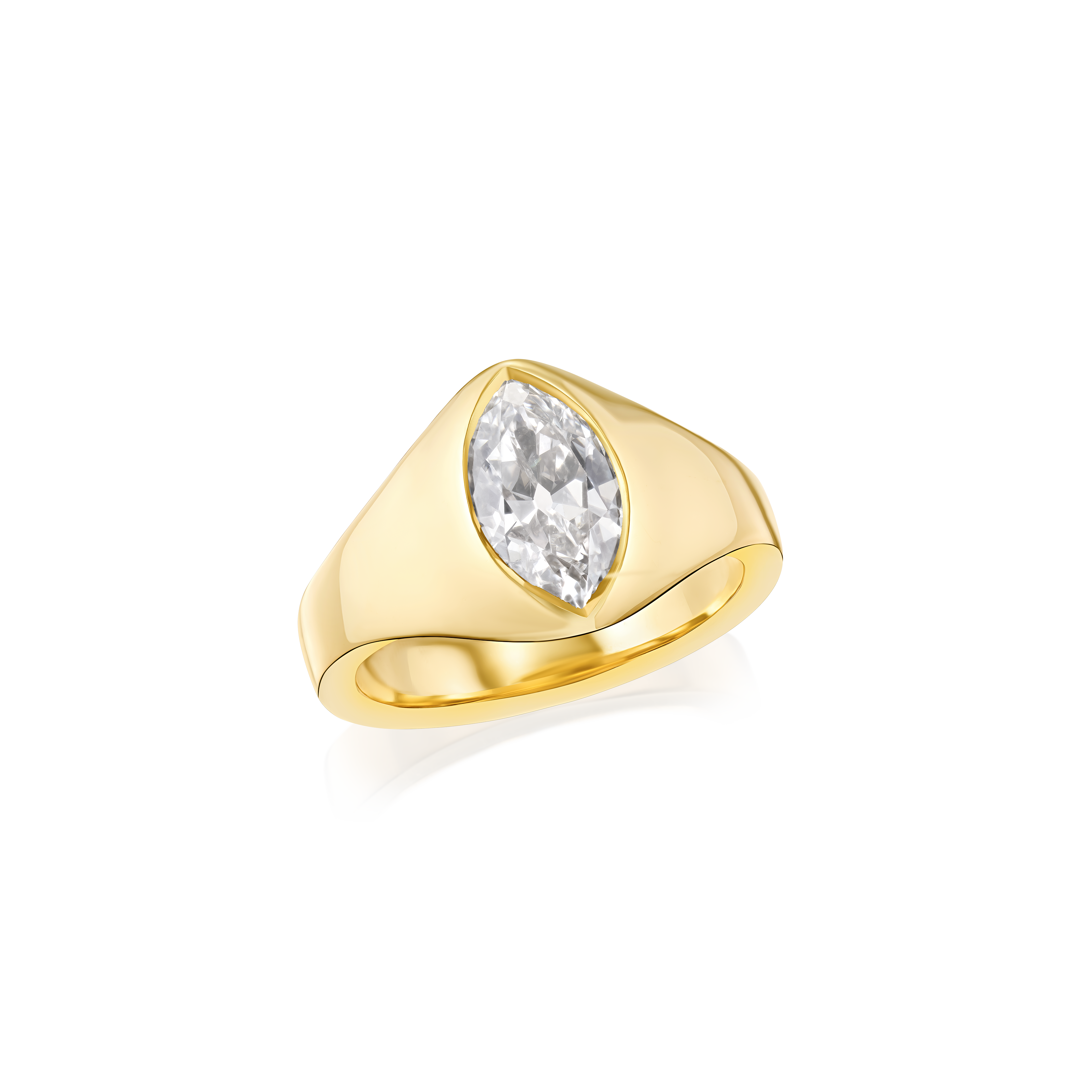 2.05ct Marquise Cut Diamond 18ct Yellow Gold Ring