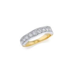0.86ct Diamond Set Half Eternity Ring