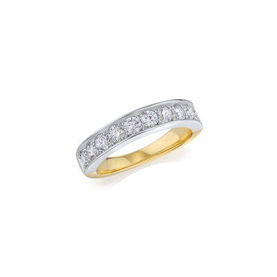0.86ct Diamond Set Half Eternity Ring