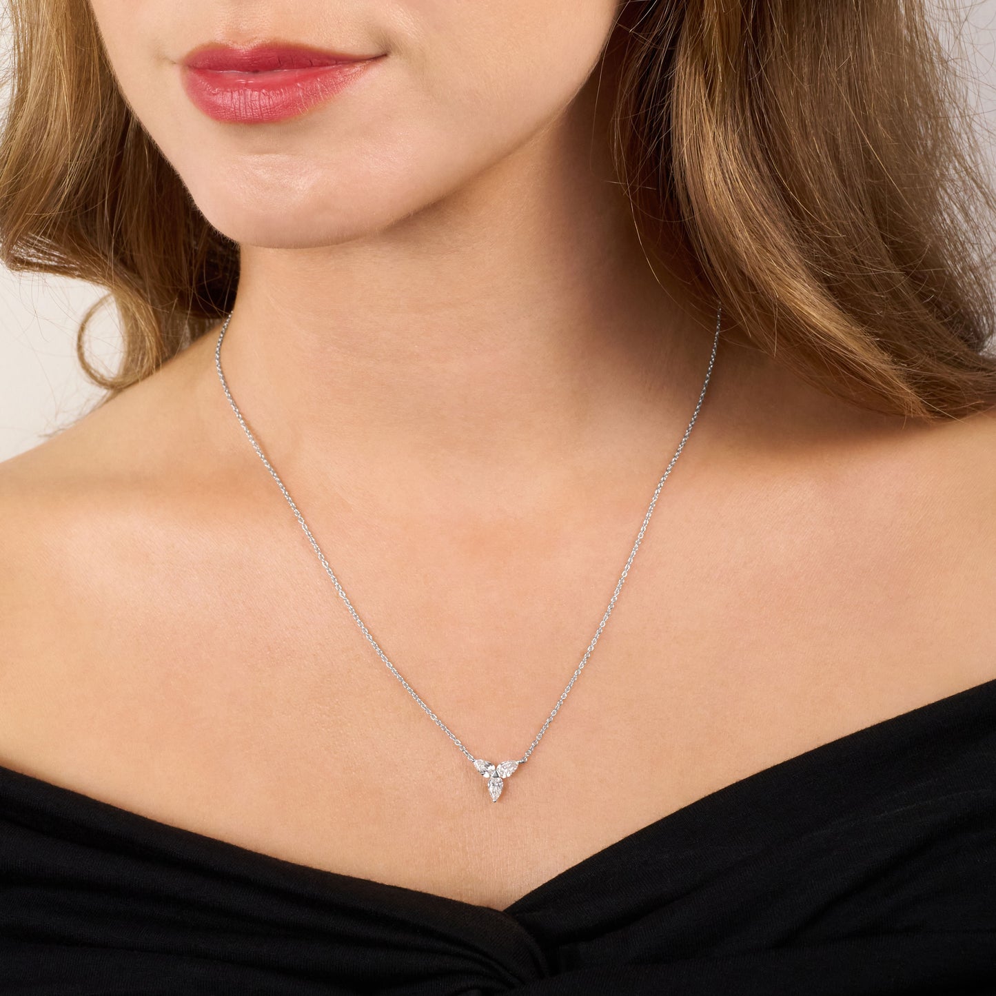 0.75ct Pear Cut Diamond Pendant