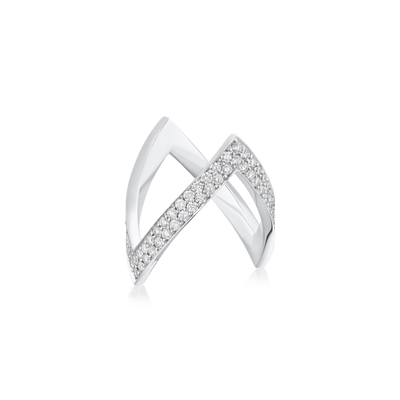 1.40cts Diamond Set V Ring