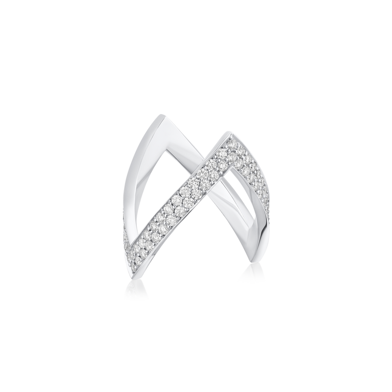 1.40cts Diamond Set V Ring