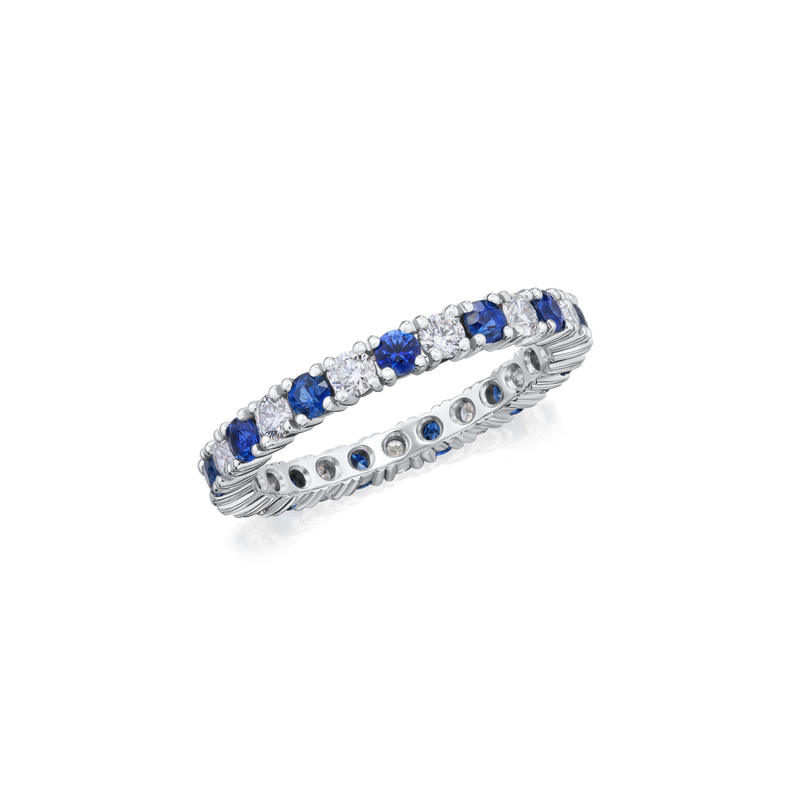 Sapphire and Diamond Set Full Eternity Ring
