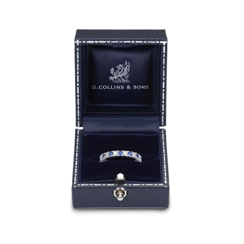 Sapphire and Diamond Set Full Eternity Ring