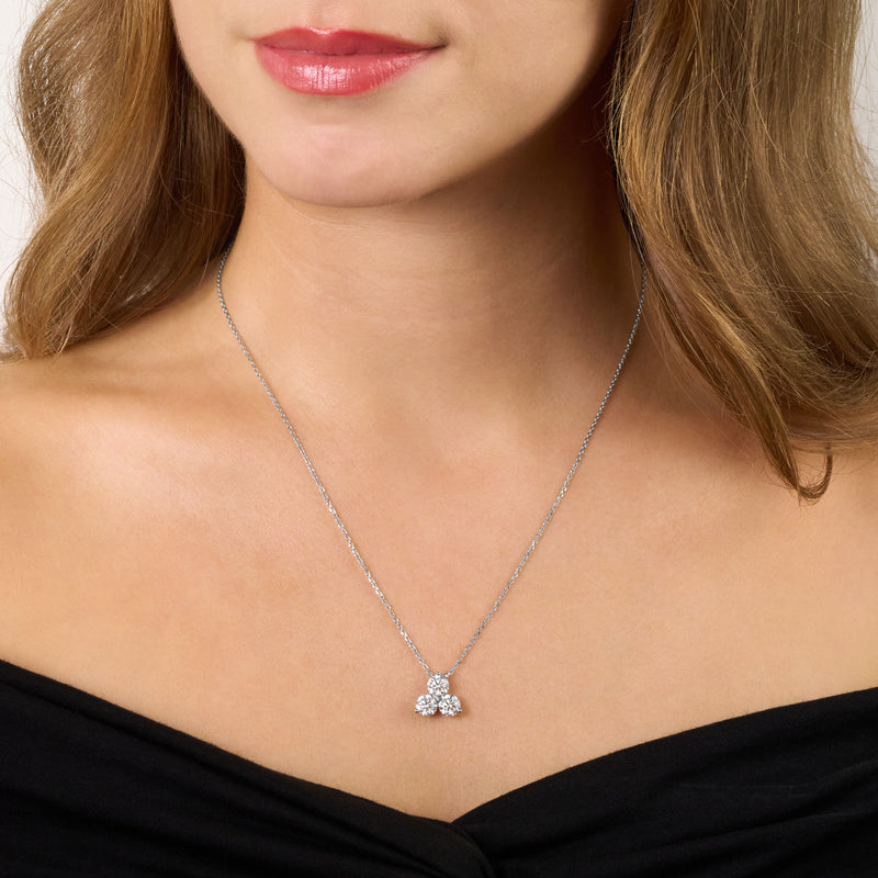 Trefoil Collection 2.30cts Round Brilliant Cut Diamond Pendant