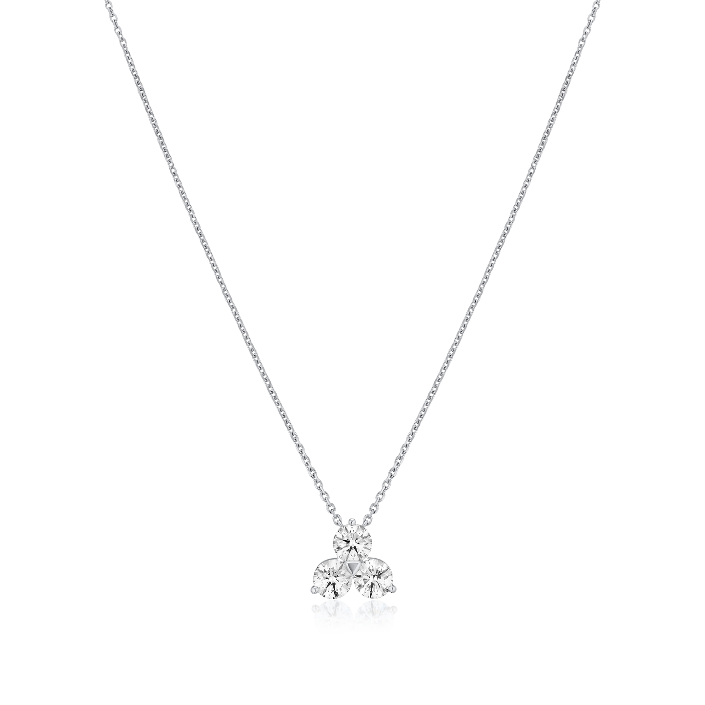 Trefoil Collection 2.30cts Round Brilliant Cut Diamond Pendant