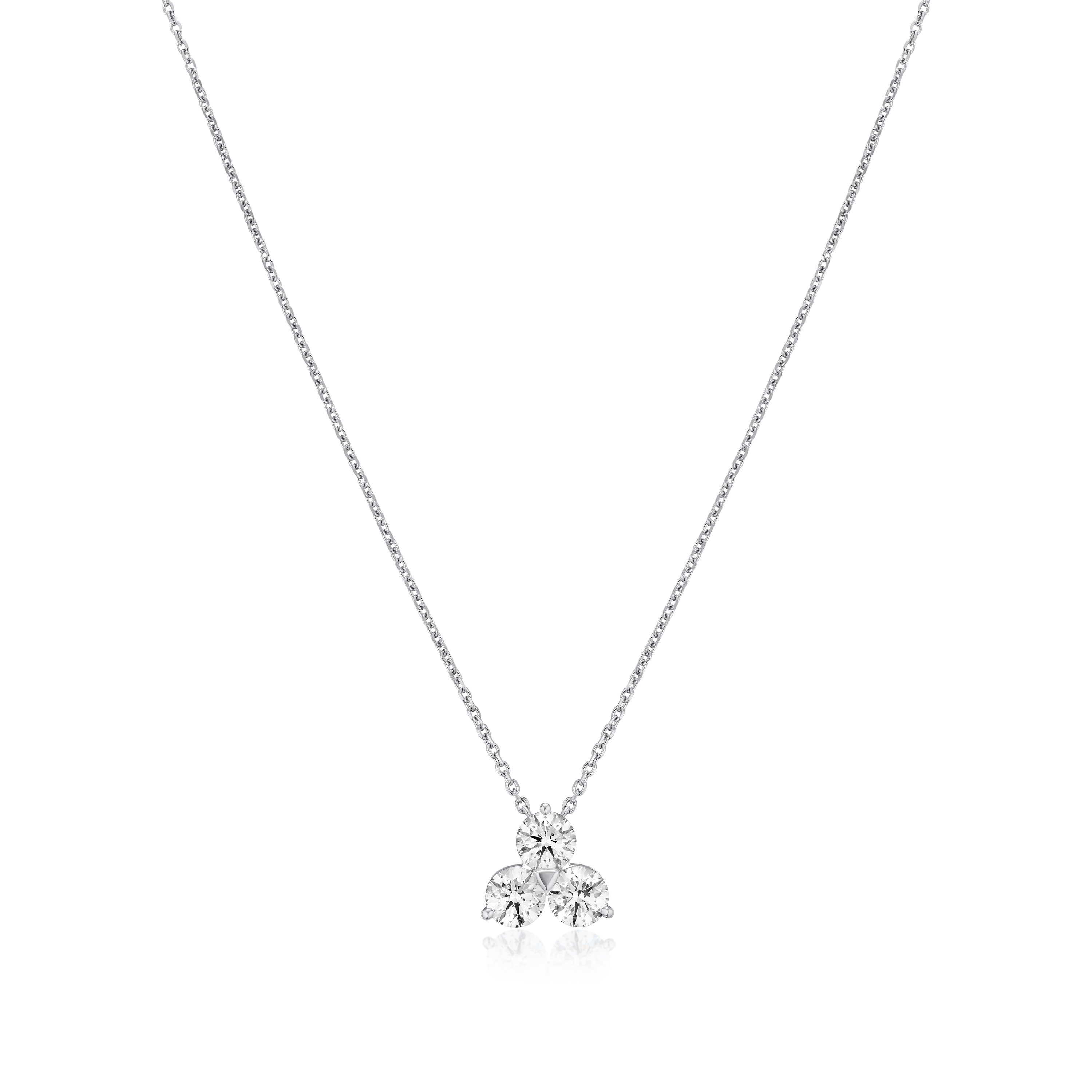 Trefoil Collection 2.30cts Round Brilliant Cut Diamond Pendant