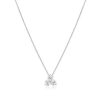 Trefoil Collection 2.30cts Round Brilliant Cut Diamond Pendant