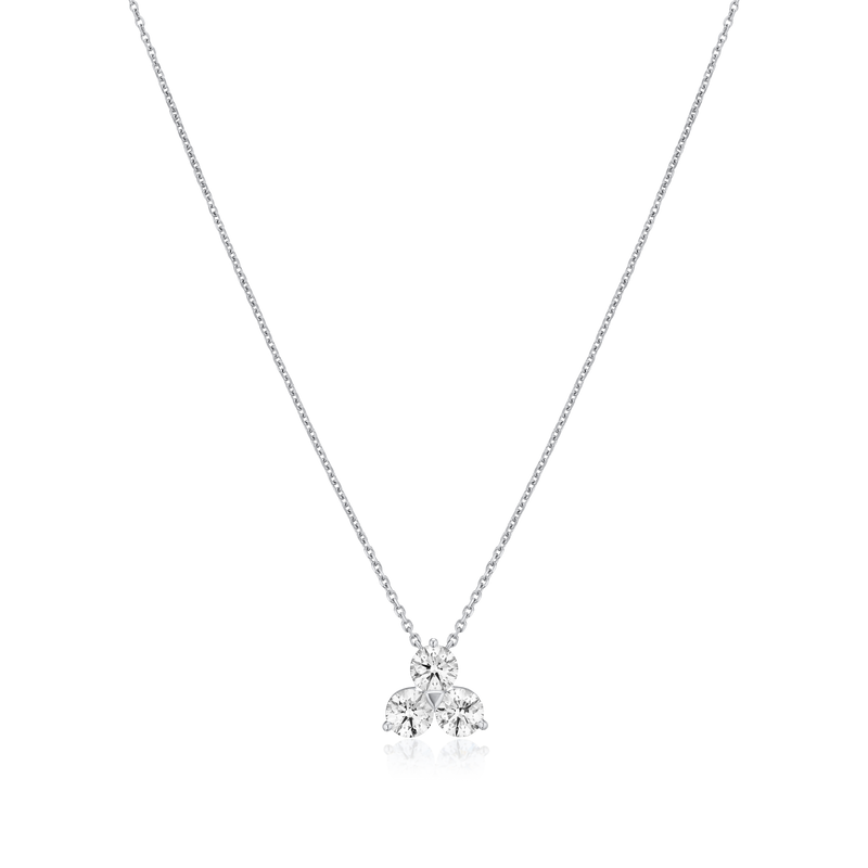 Trefoil Collection 2.30cts Round Brilliant Cut Diamond Pendant