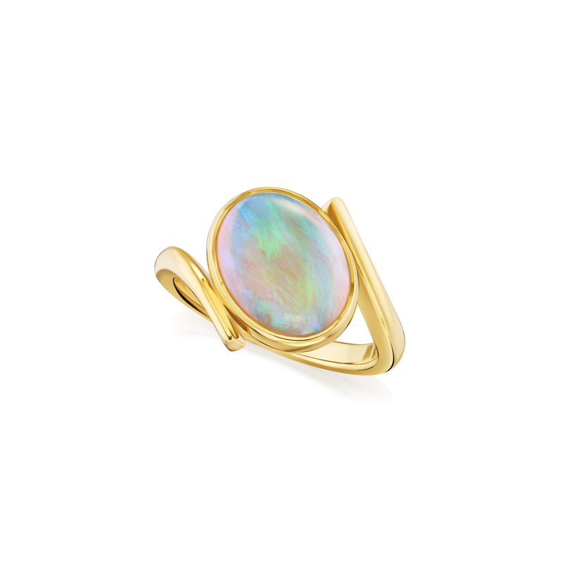 3.18cts Opal Yellow Gold Ring