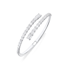 6.29ct Emerald Cut Diamond Crossover Bangle