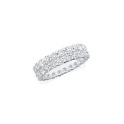 4.33ct Two Row Diamond Wave Ring