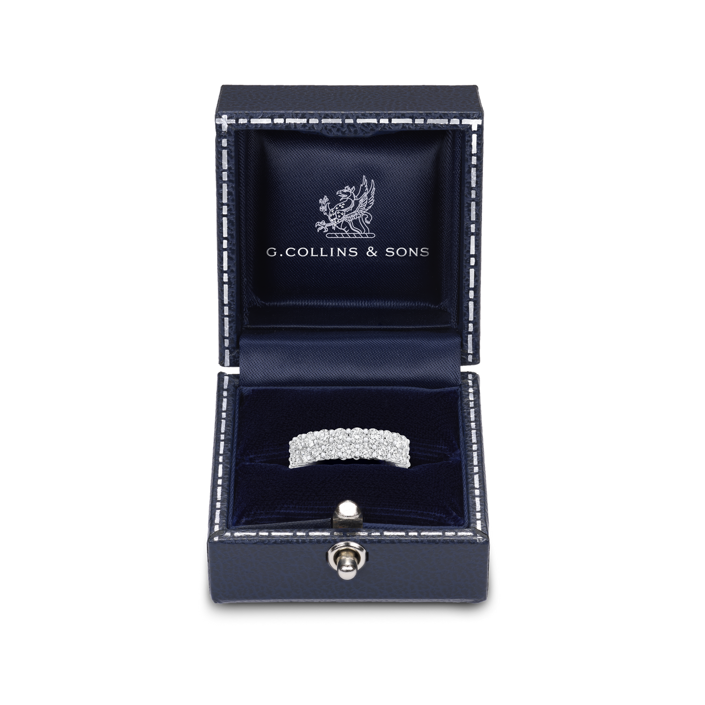 4.33ct Two Row Diamond Wave Ring