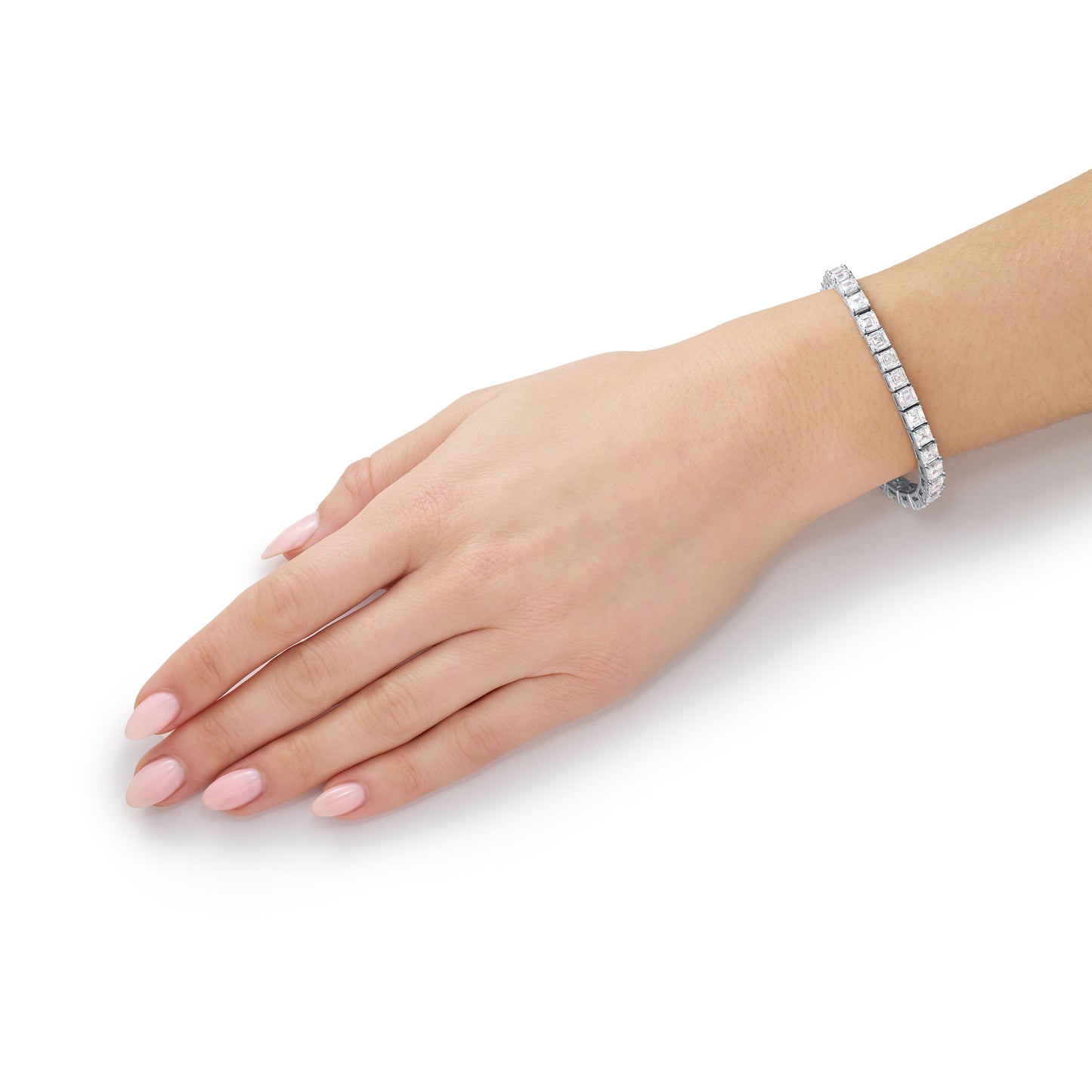 18.27ct Asscher Cut Diamond Line Bracelet