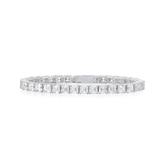 18.27ct Asscher Cut Diamond Line Bracelet
