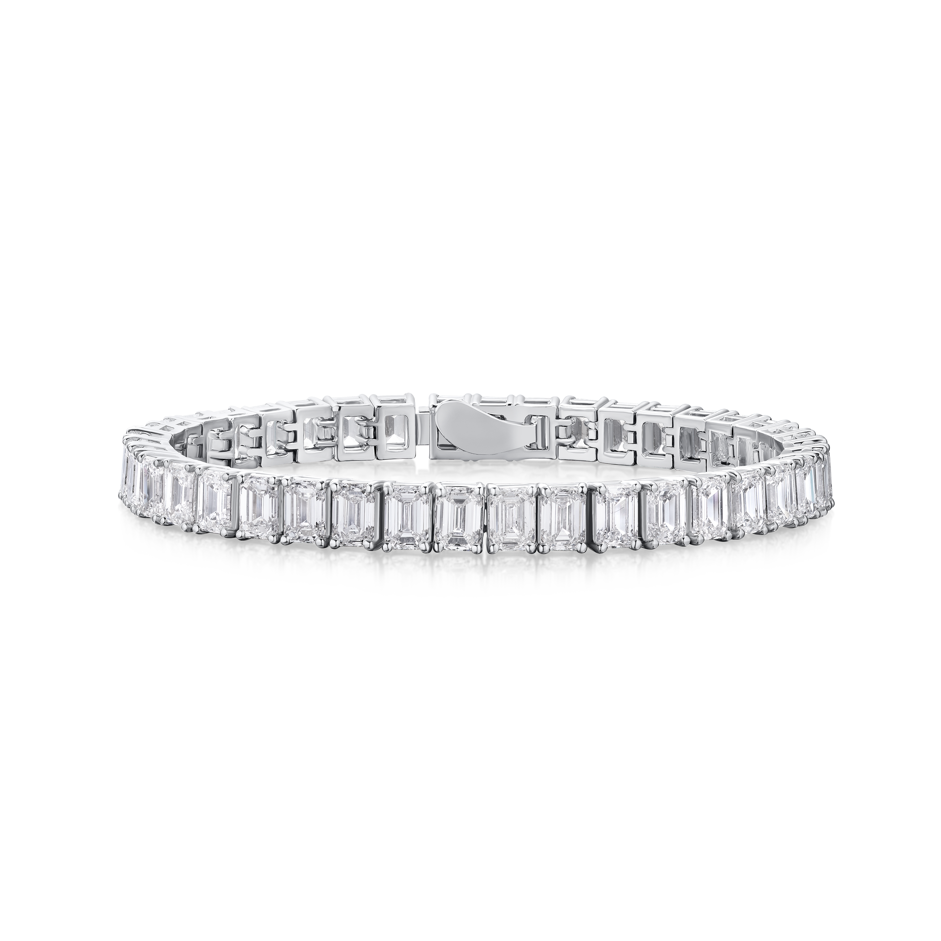 20.28cts Emerald Cut Diamond Line Bracelet
