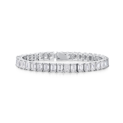 20.28cts Emerald Cut Diamond Line Bracelet