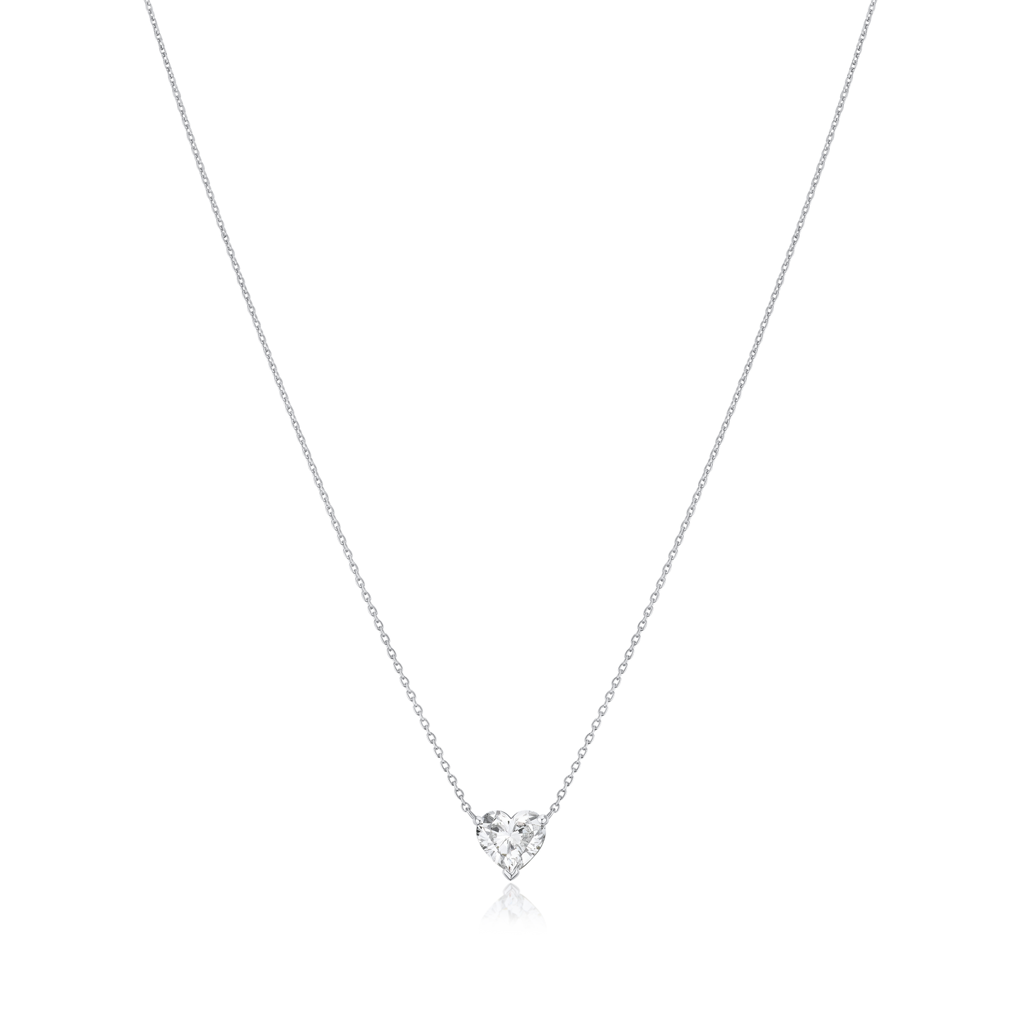 0.90ct Heart Cut Diamond Solitaire Pendant
