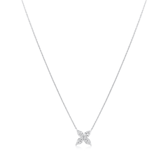 0.80ct Pear and Round Brilliant Cut Diamond Pendant