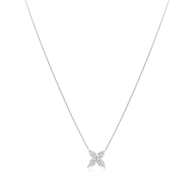 0.80ct Pear and Round Brilliant Cut Diamond Pendant