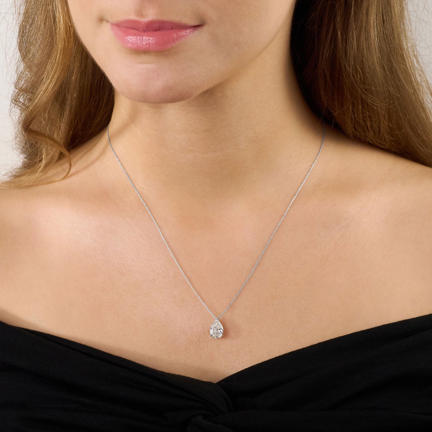 2.01ct Pear Cut Diamond Superfine Pendant