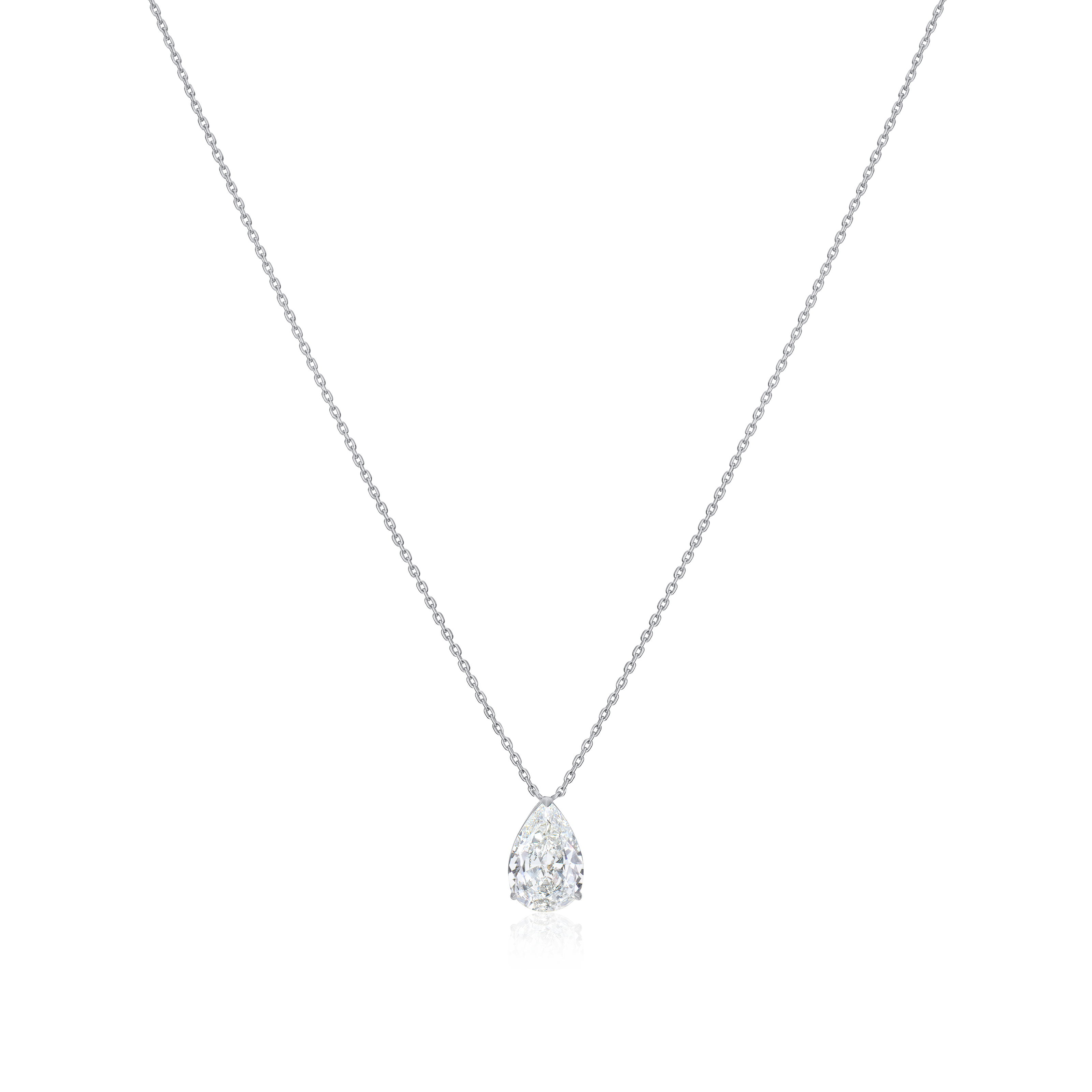 2.01ct Pear Cut Diamond Superfine Pendant