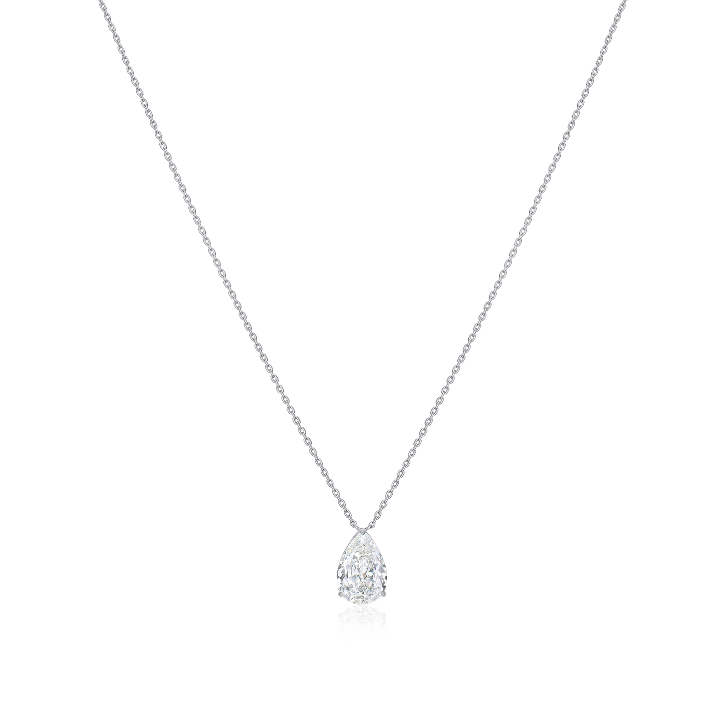 2.01ct Pear Cut Diamond Superfine Pendant