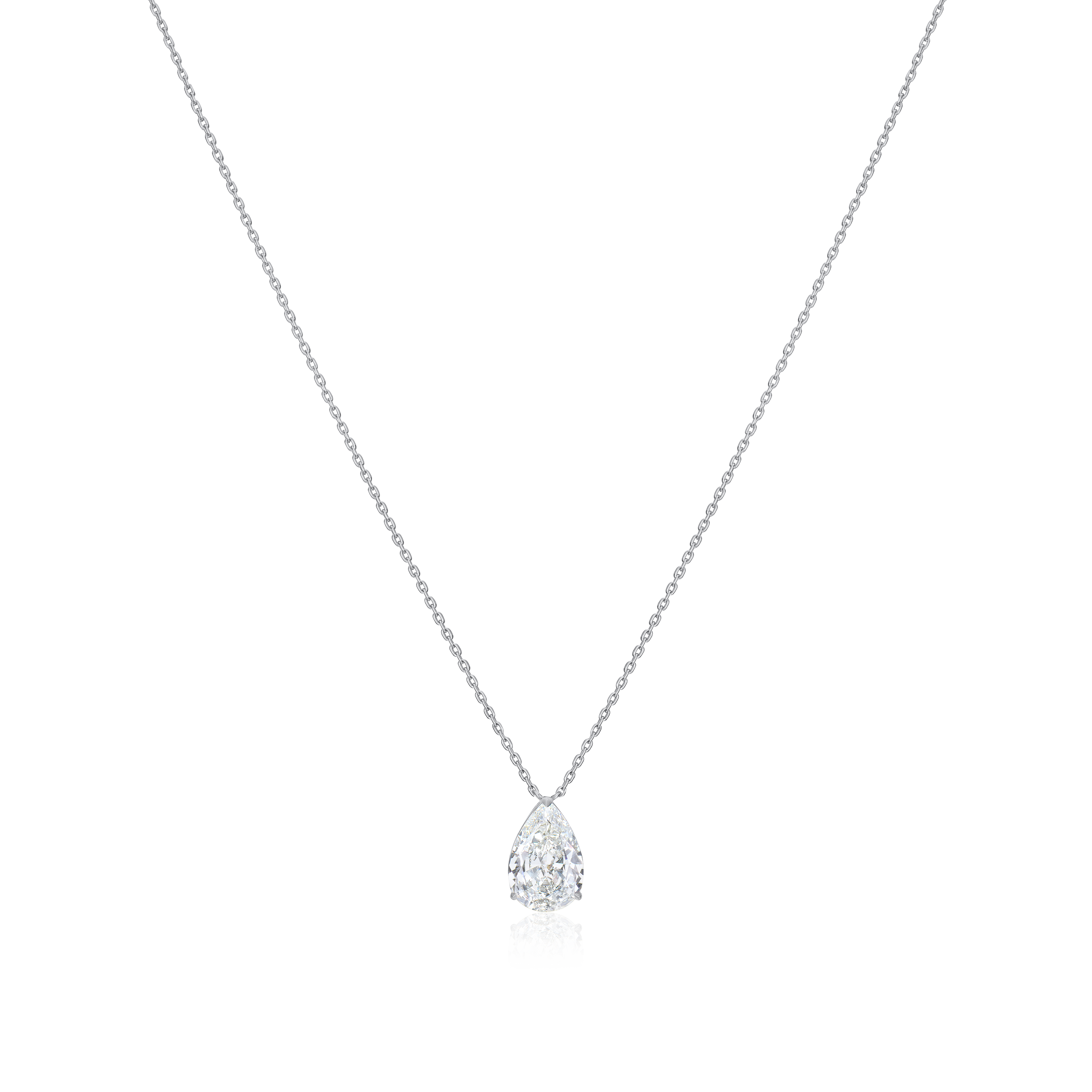 2.01ct Pear Cut Diamond Superfine Pendant