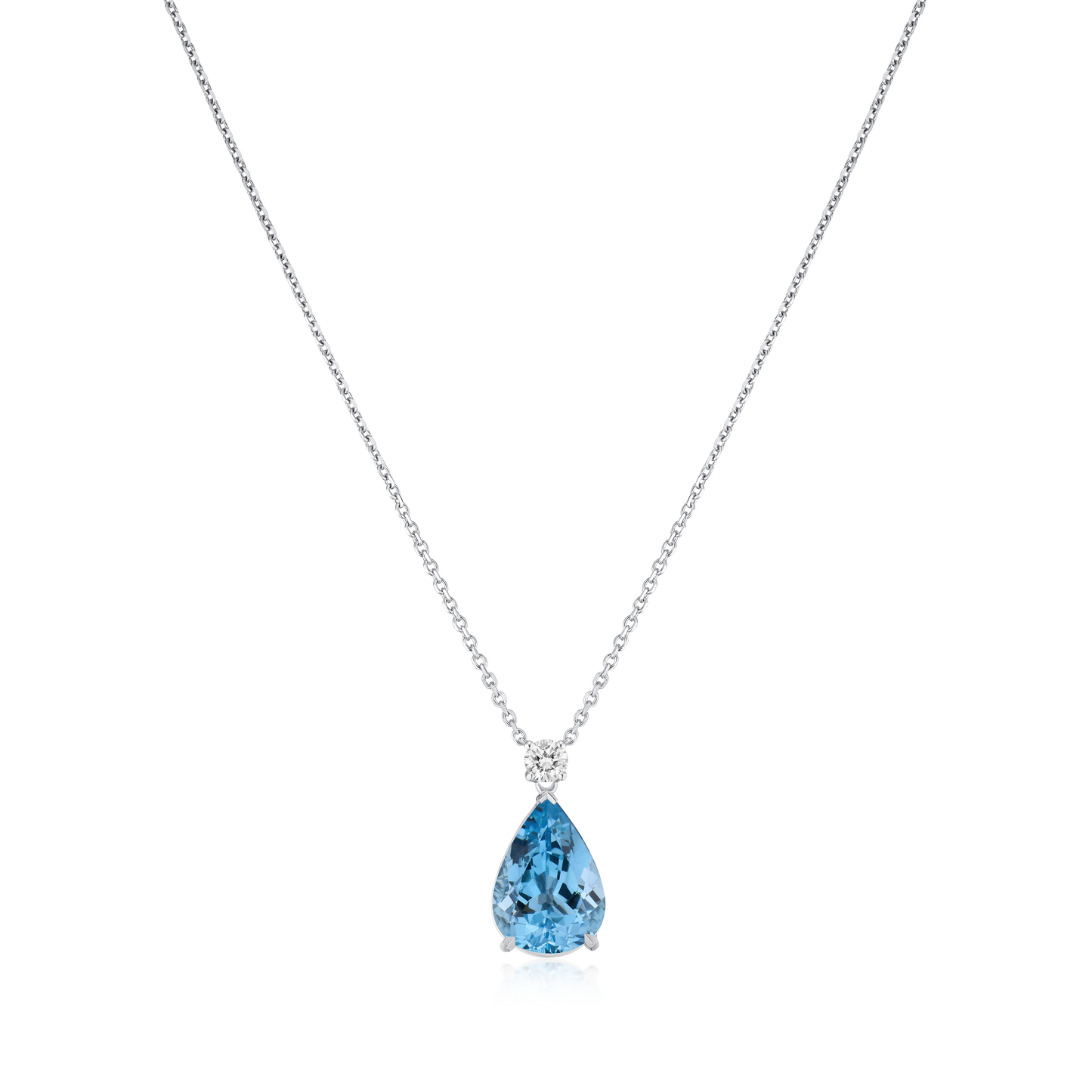 5.09ct Aquamarine and Diamond Pendant